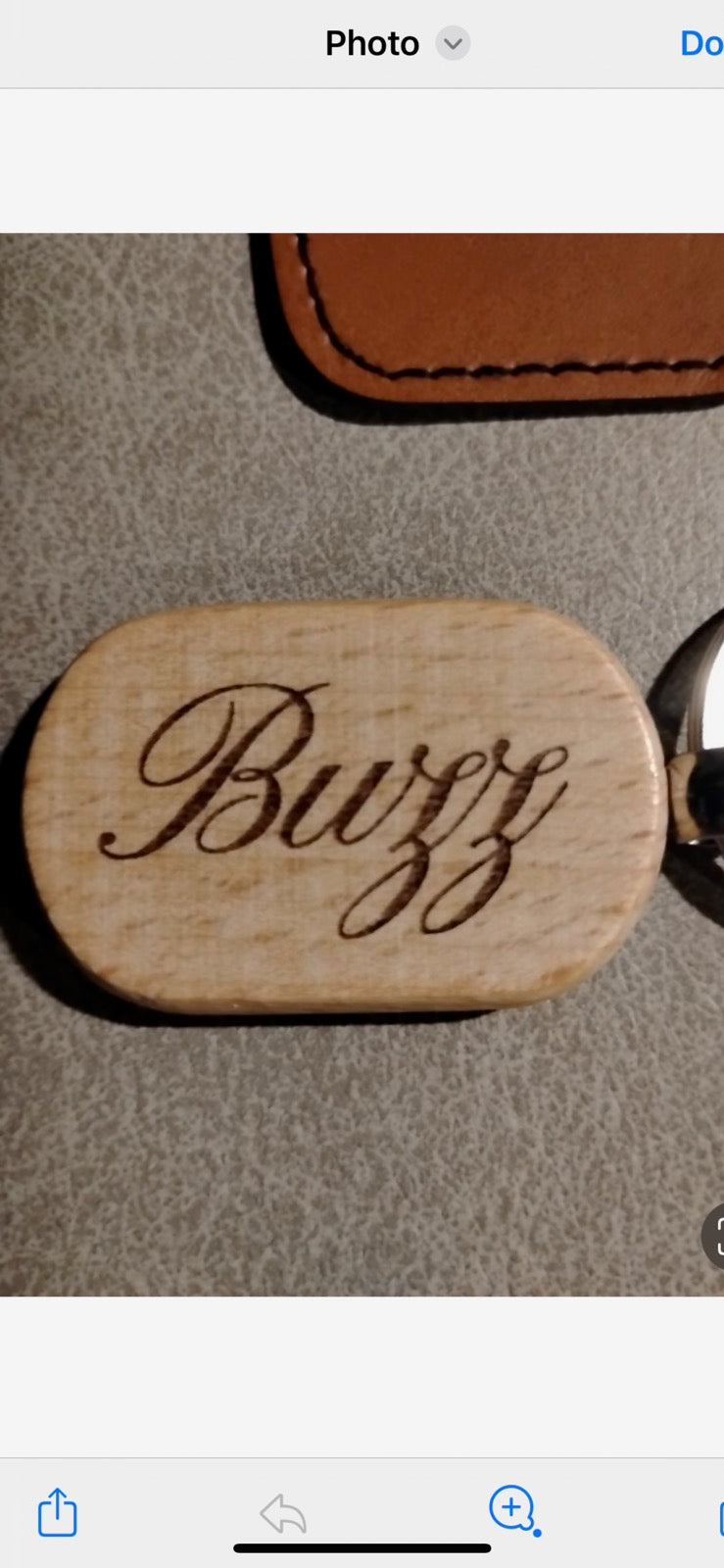 Personalized Engraved Wooden Keychain