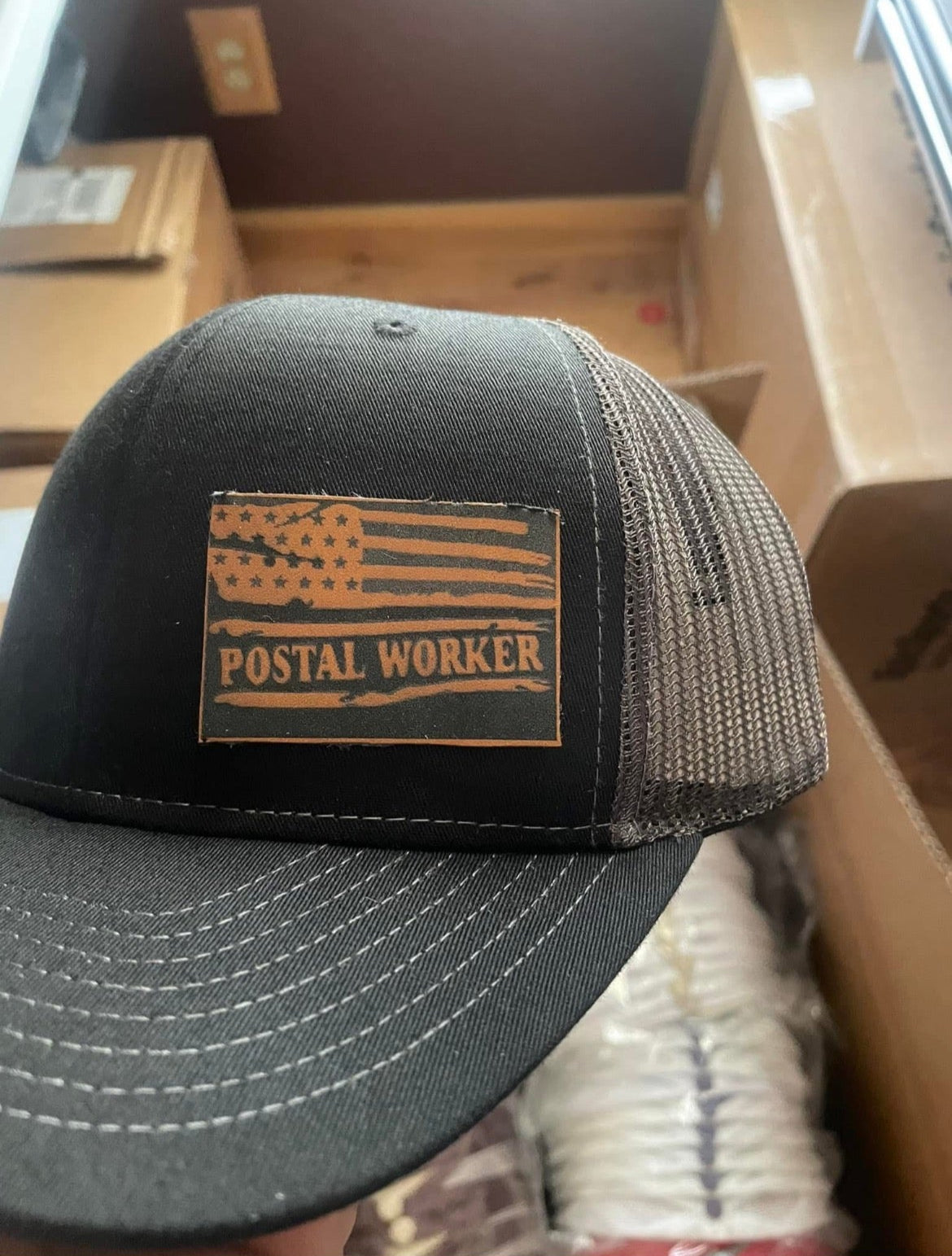 Leather Patch Trucker Hat
