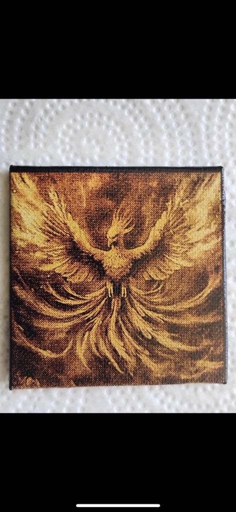 Custom painted engraved canvas