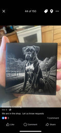 Custom designed painted tile