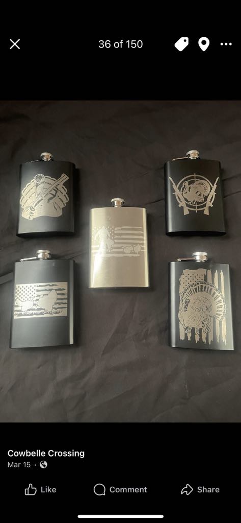 Custom engraved metal flasks